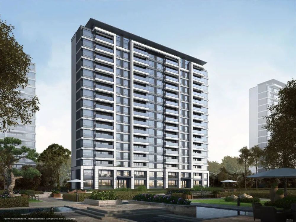 海马新古典建筑风格,外立面大面积为砖红色仿砖涂料,底部三层为浅色