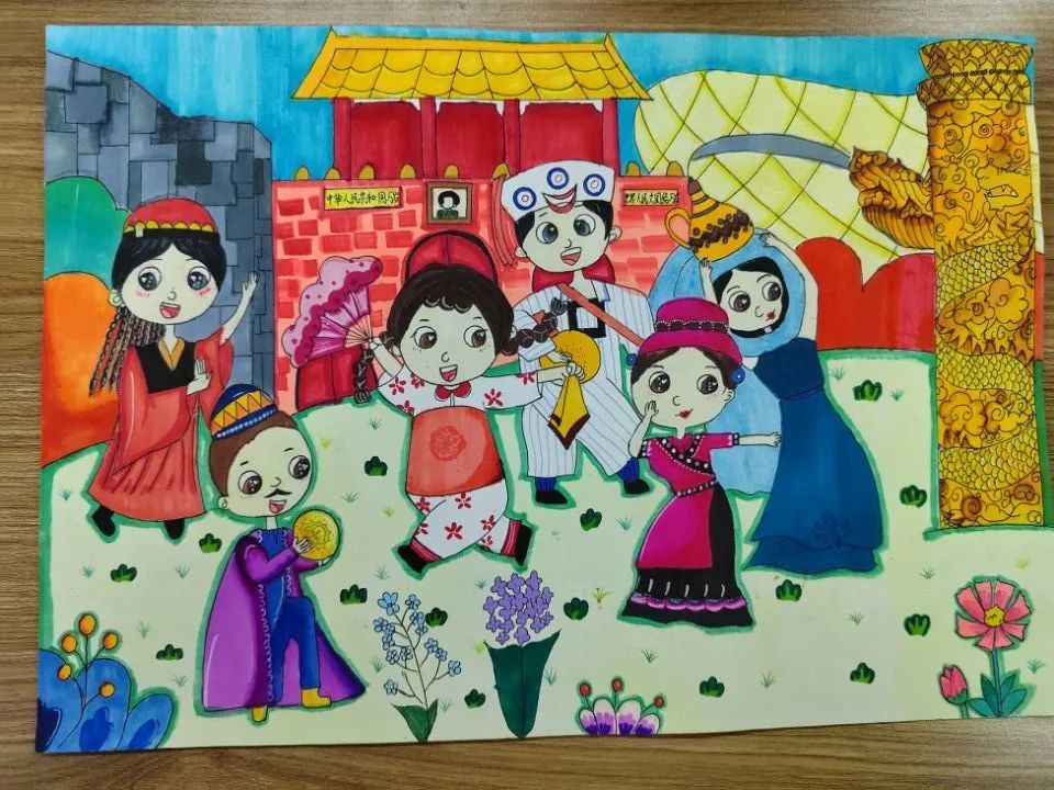 泾源县青少年"民族团结进步月"绘画作品展播(一)