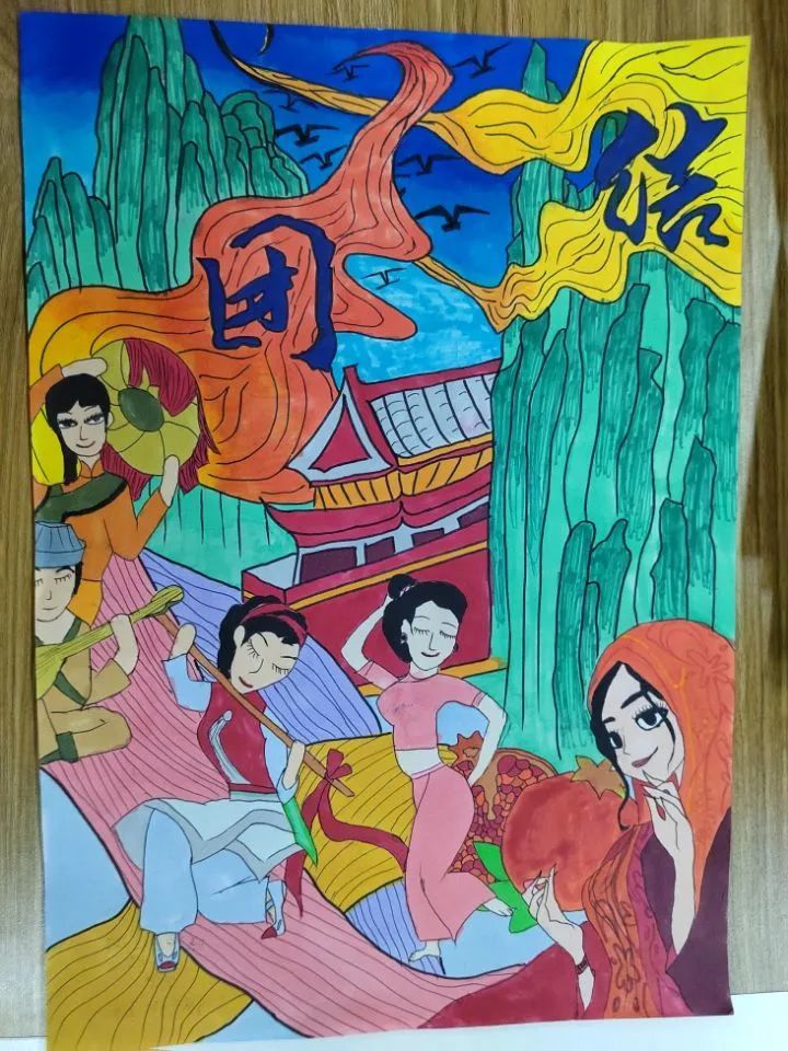 泾源县青少年"民族团结进步月"绘画作品展播(一)