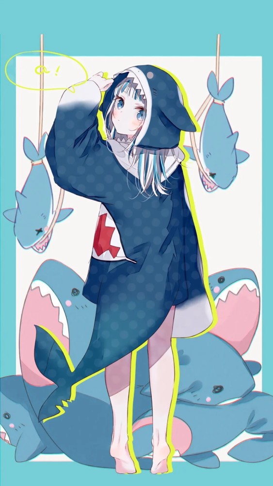 壁纸鲨鱼少女葛呜古拉