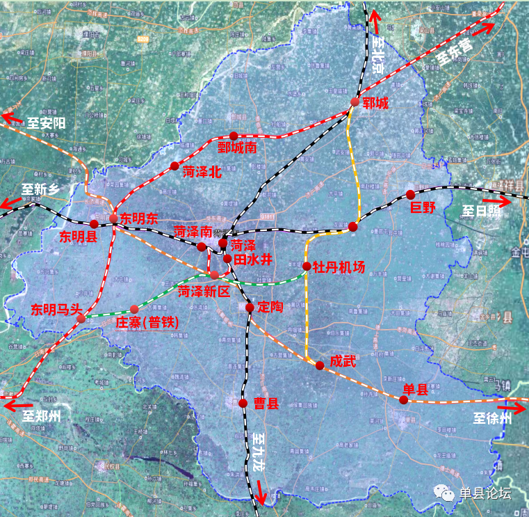 单县铁路线路图来了,多条通过单县!