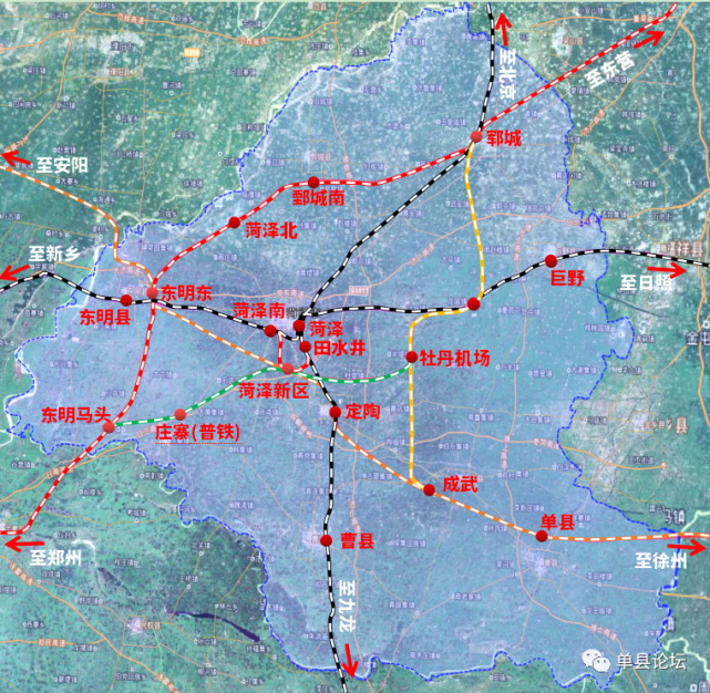 单县铁路线路图来了,多条通过单县!