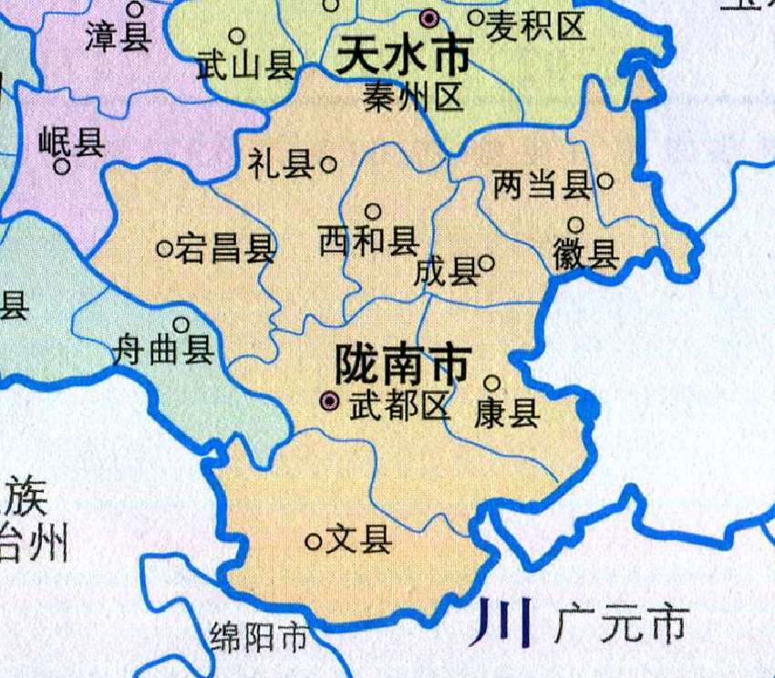 陇南9区县人口一览:武都区54.66万,宕昌县25.49万