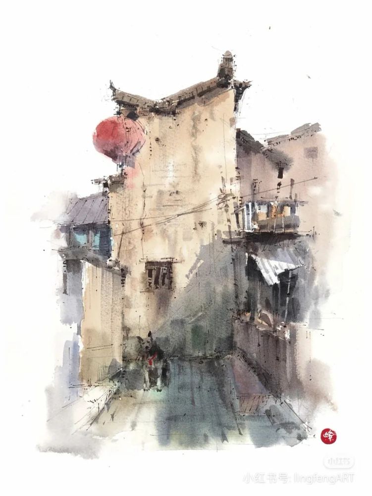 钢笔淡彩|画下我爱的城市