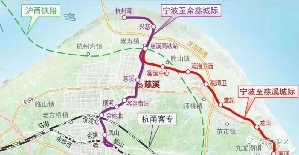 跨海高铁大桥--沪甬城际跨海大通道; 再加上城际轻轨(规划),海川大道