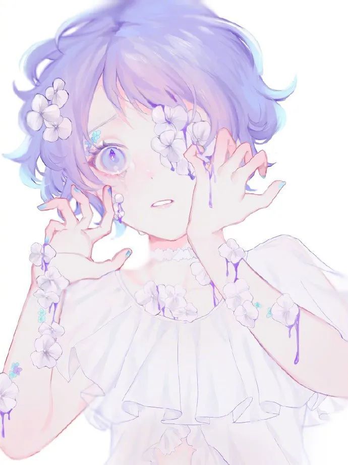 一组梦幻清丽的美少女插画眼睛真像闪亮宝石