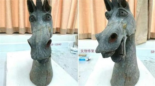 三星堆遗址还出土了搞笑的青铜马头,青铜面具等著名文物