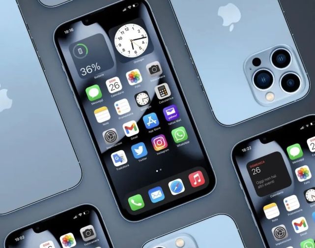 apple iphone最新官方旗舰色远峰蓝系列壁纸