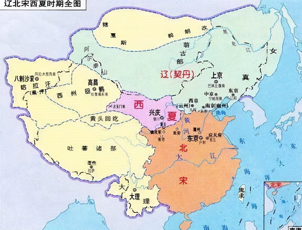 这就导致我们看到的宋朝的疆域只是中国东南的一部分.