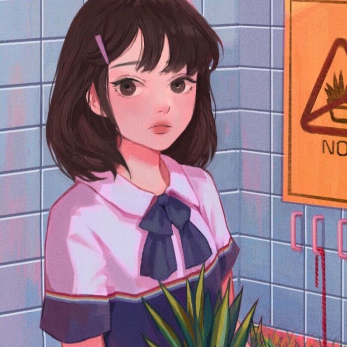 手绘女生头像|只有星星才会被众人指点