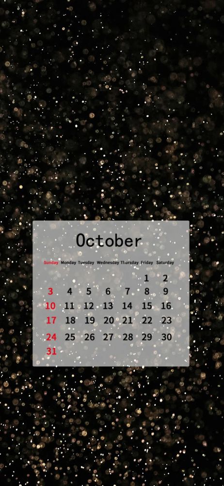 壁纸十月日历壁纸202110