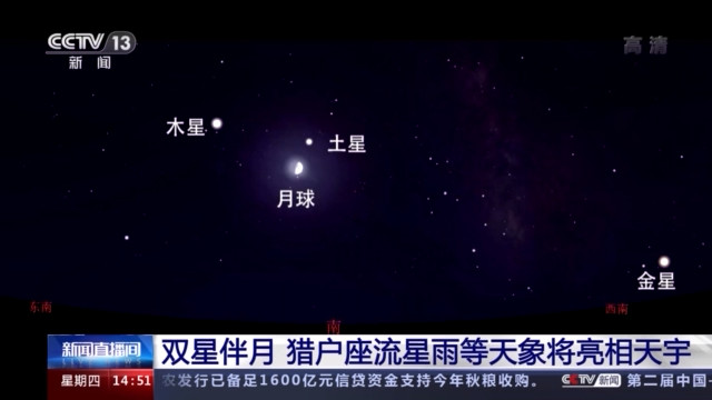 双星伴月猎户座流星雨等天象将亮相天宇