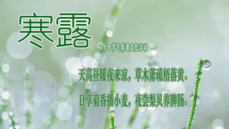 暖心的寒露节气快乐祝福语精选寒露问候发朋友圈的说说带图片