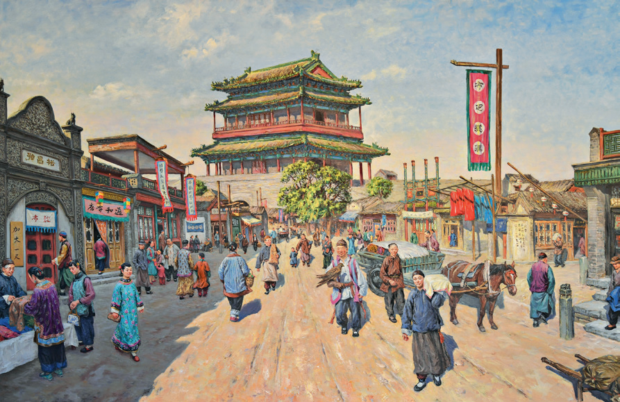 北京的地标当以城门为最,所有通往城内外的街道均以城门位置命名.