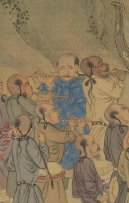 走进京城朝贡的场景各个国家的使臣这幅画画的是古代朝廷讲政治,更讲