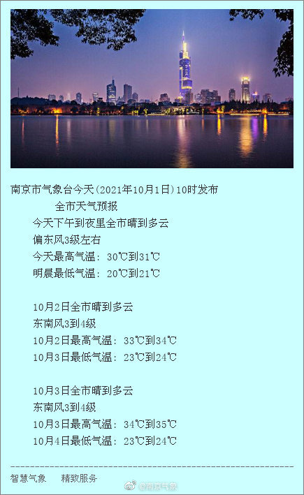 南京天气短期预报