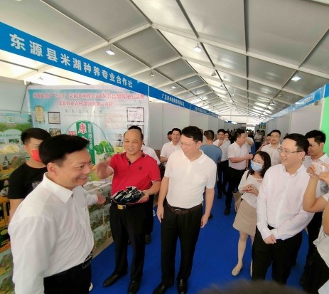 市乡村振兴农产品展销会现场点赞参展企业|葛根|陈岸南|何国森|河源