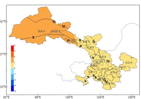 2021年10月甘肃省短期气候预测