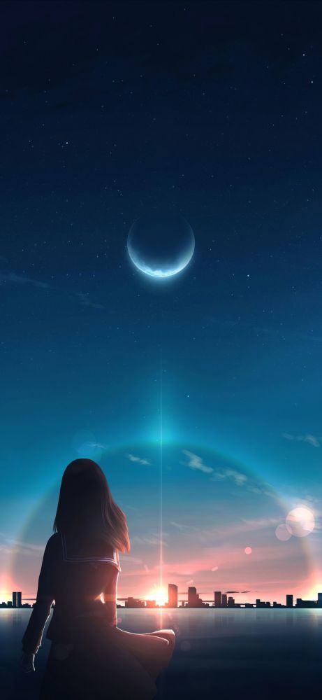 快抱走绝美星空少女壁纸她的眼睛里有星辰大海