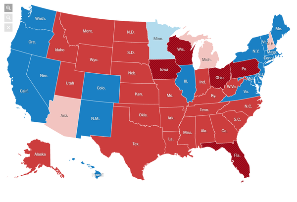 美国红蓝州划分