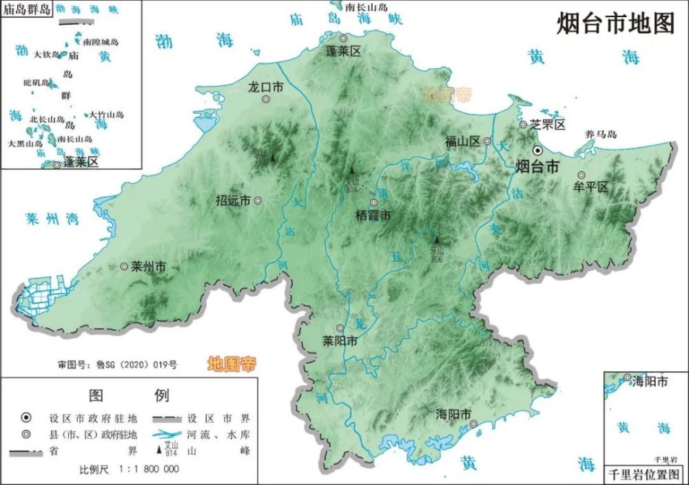 17张地形图快速了解山东省各市