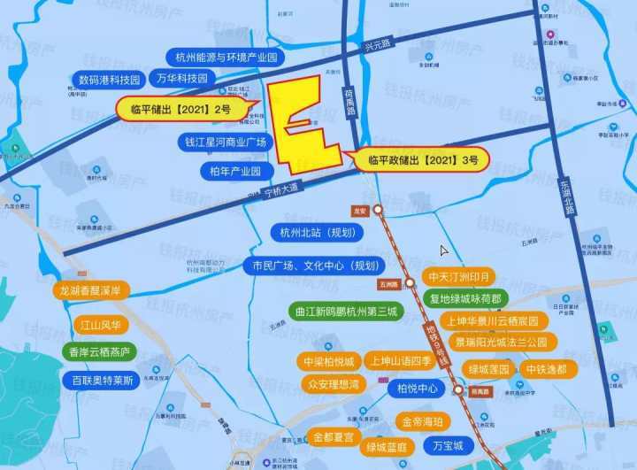位于东湖新城cbd核心区与规划杭州北站的北侧.