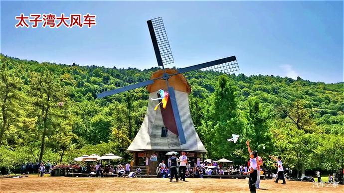 2/观赏大风车与山湾美景 太子湾的大风车很有名,是仿造荷兰风情的大