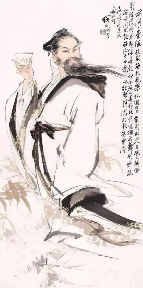 刘继卣作品(局部) 刘继卣笔下的人物,花鸟走兽,多为工笔与写意相结合
