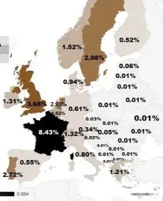 来看看黑人在欧洲的人口占比欧洲各国逐渐黑化