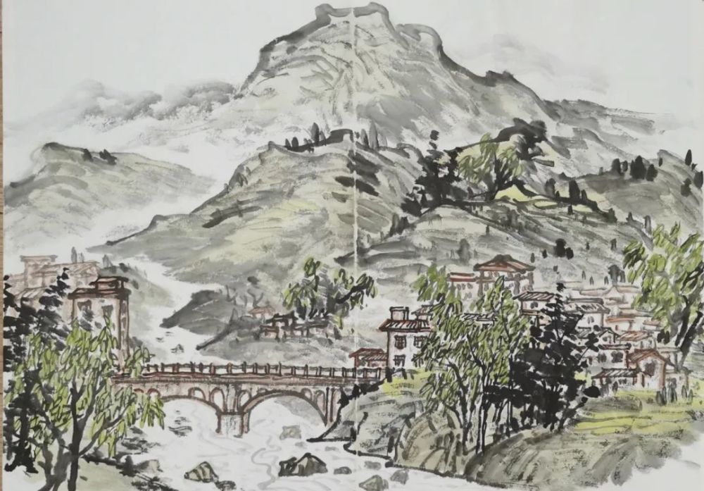 水墨丹青显神韵绘出保康好气质这位画家很有家乡情结