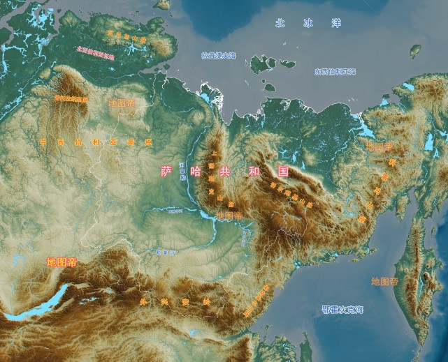 萨哈共和国的山地和高原约占总面积的2/3,西部有中西