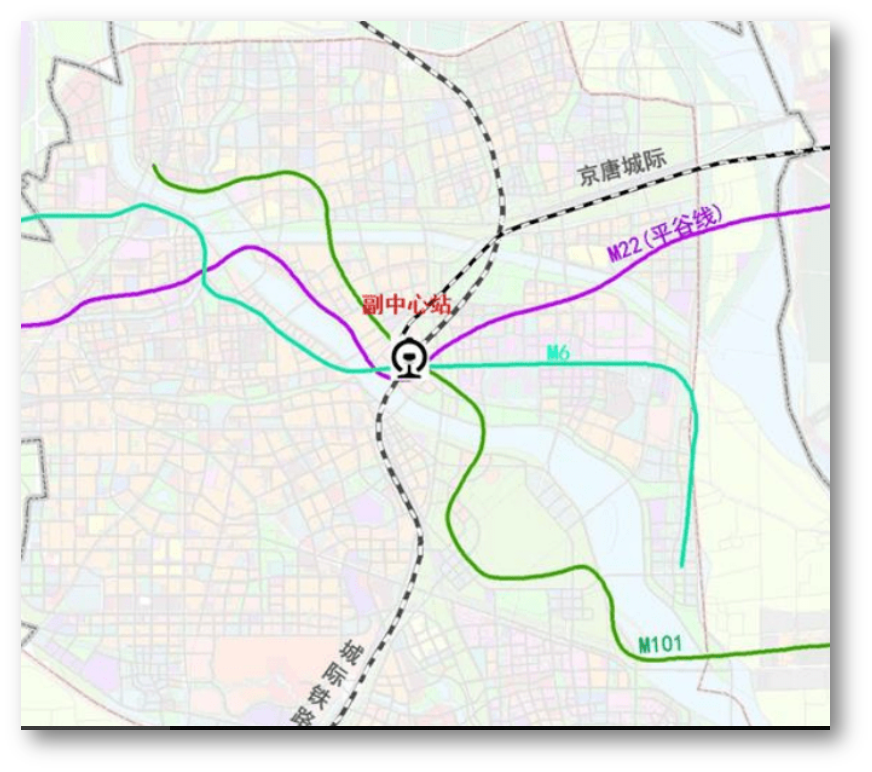 比如 燕郊高铁站可以换乘平谷线, 大厂高铁站可以换乘101号线,香河