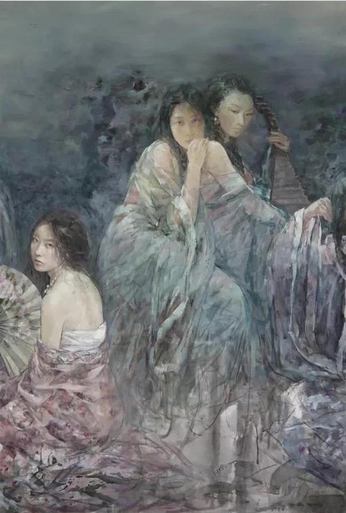 油画欣赏东方女性特有的优雅风韵梦幻般的唯美