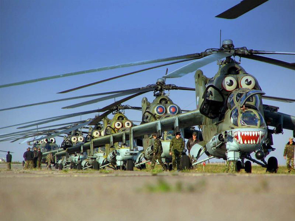 俄罗斯米-24"雌鹿"武装直升机