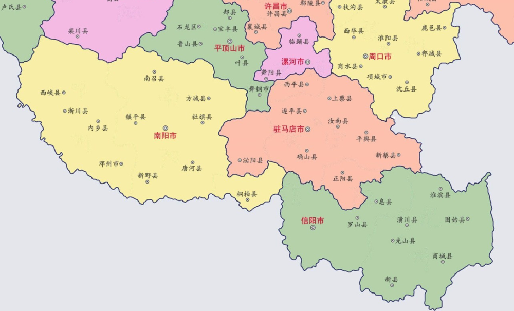 河南省的区划调整,1965年,南阳的泌阳县,为何划入驻马店?