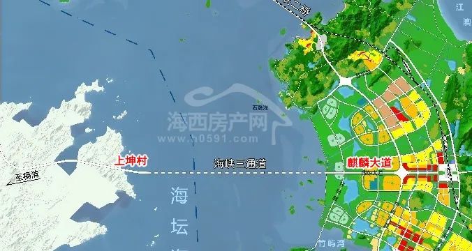 平潭第三通道海底隧道将与三山镇上坤村对接,并与滨海大通道互联互通