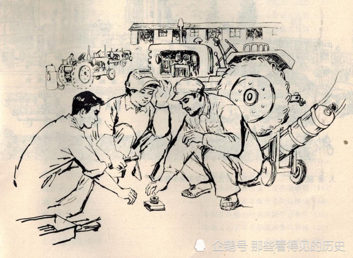 70年代山西昔阳县文化馆创作的美术速写 那个火红的年代