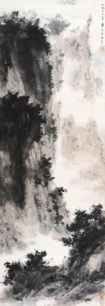 关于中国山水画写生《琵琶行》傅抱石 山水 立轴中国画画一个人,不