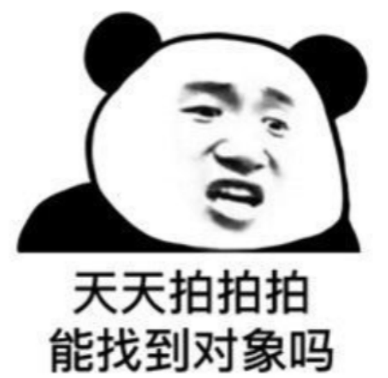 熊猫头表情包:拍我就要做我老婆