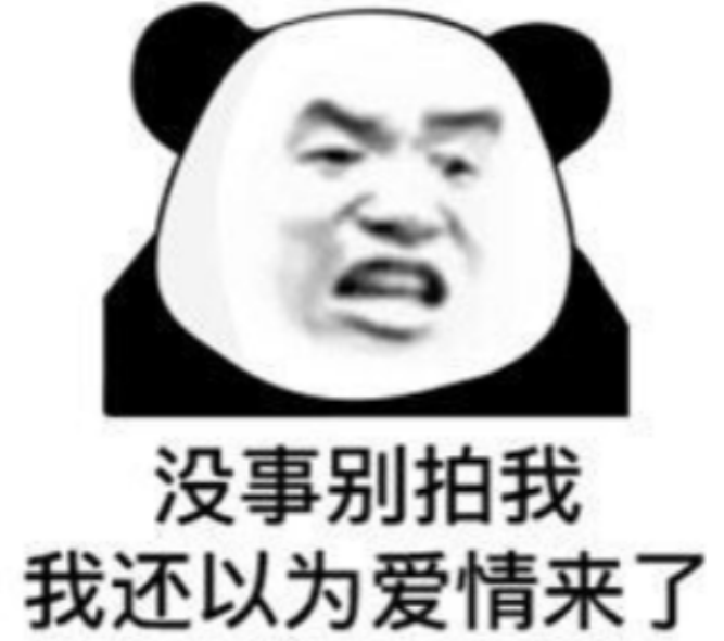 熊猫头表情包:拍我就要做我老婆