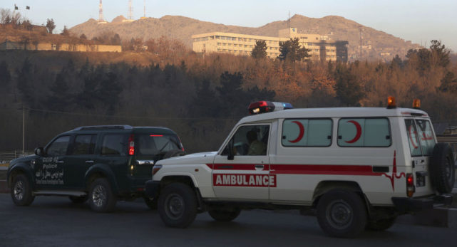 喀布尔地区的警车和救护车 图源:俄罗斯卫星通讯社