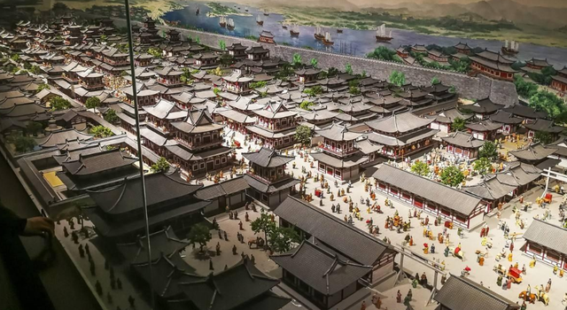 唐代洛阳城模型隋唐时,以洛阳为中心的关东地区经济整体协调性和平衡