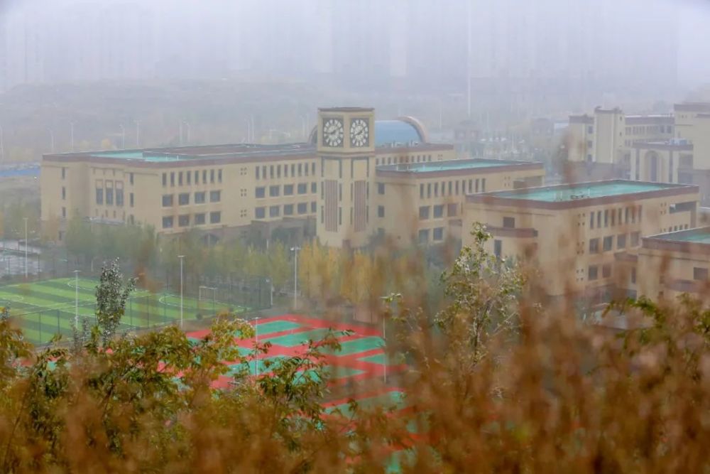 新疆师范大学:今秋初雪至,美景入画来