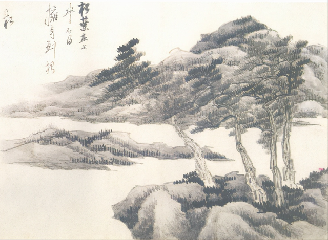 龚贤《山水课徒画稿册》欣赏高清
