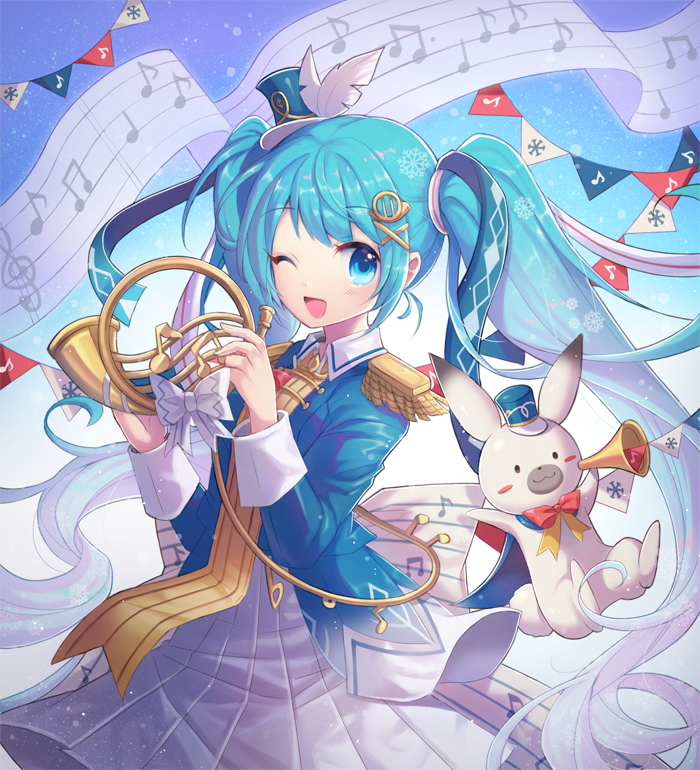 二次元妹妹可爱插画初音镜华芭芭拉独角兽