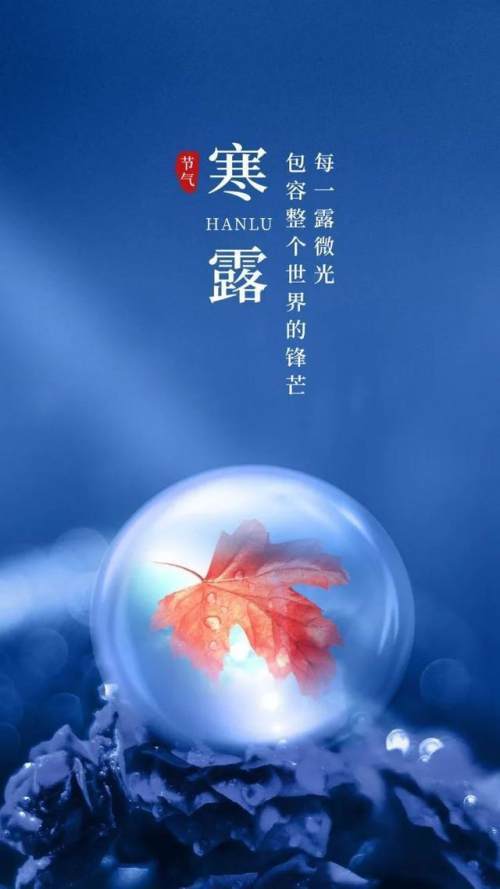 寒露图片配图海报大全简单带字,寒露朋友圈文案,寒露祝福问候语