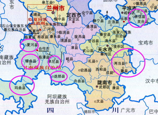 甘肃十个人口小县5个在甘南州5个县人口少于5万人