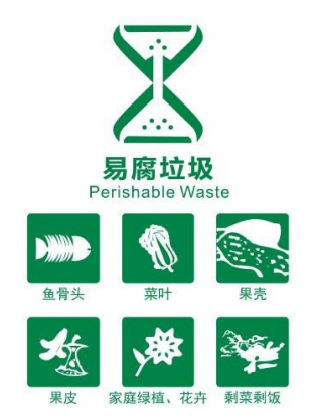 出现了垃圾桶颜色错误(其他垃圾应用灰桶)和分类标识错误(易腐垃圾