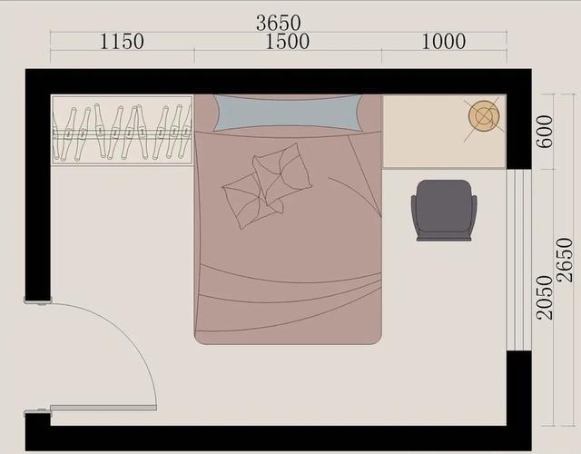 卧室中的床和衣柜怎么摆放才最合理?位置选对了,美观还省空间