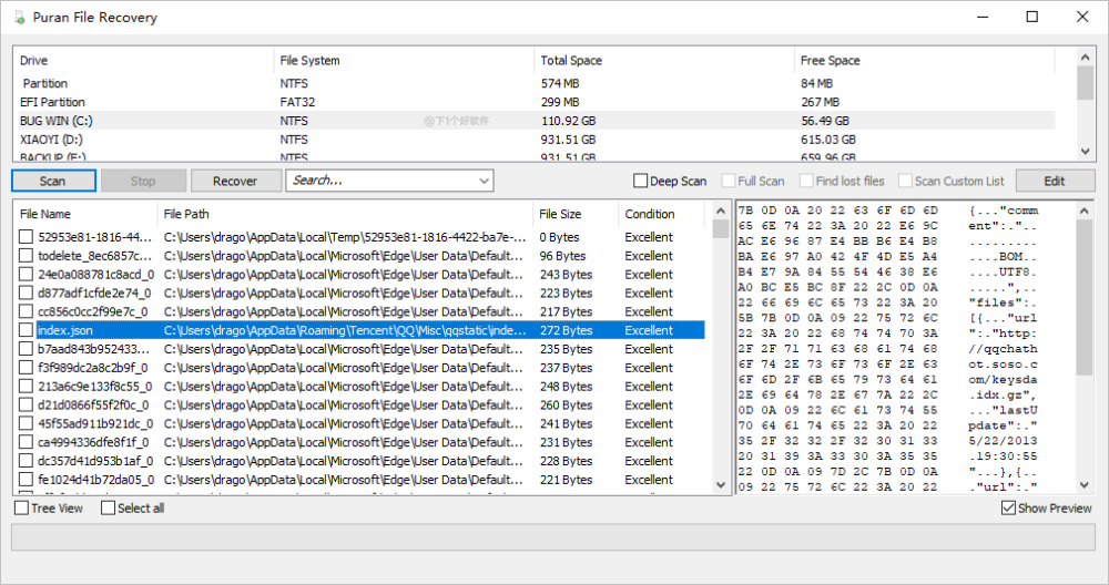 [21592期]puran file recovery 一款简易免费的数据恢复软件